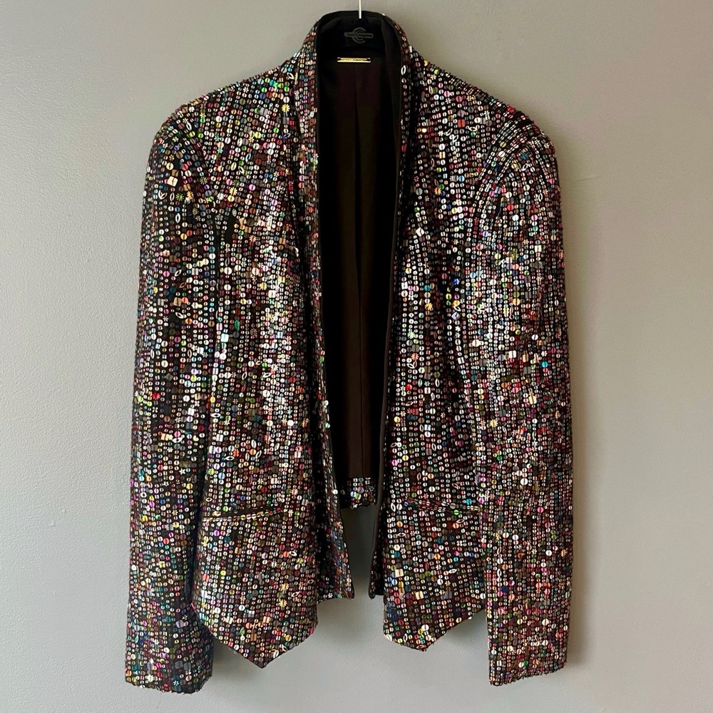 Rebecca Minkoff Becky Sequin Jacket Blazer - Picture 4 of 11